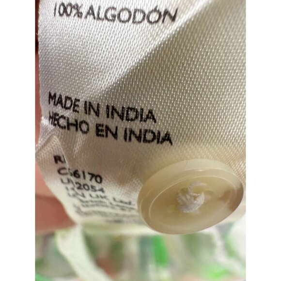 Pilcro XL-Petite Womens Watercolor Button-Down Blouse Tie Dye Oversize - Picture 8 of 10